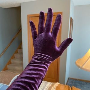 NEW Luxurious Aubergine Purple Velvet Handmade Upcycled gloves!